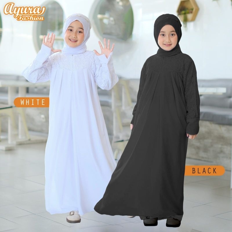 [ AYURA ] By Ayura Fashion gamis anak brokat semi abaya set pashmina gamis anak cantik pesta baju mu