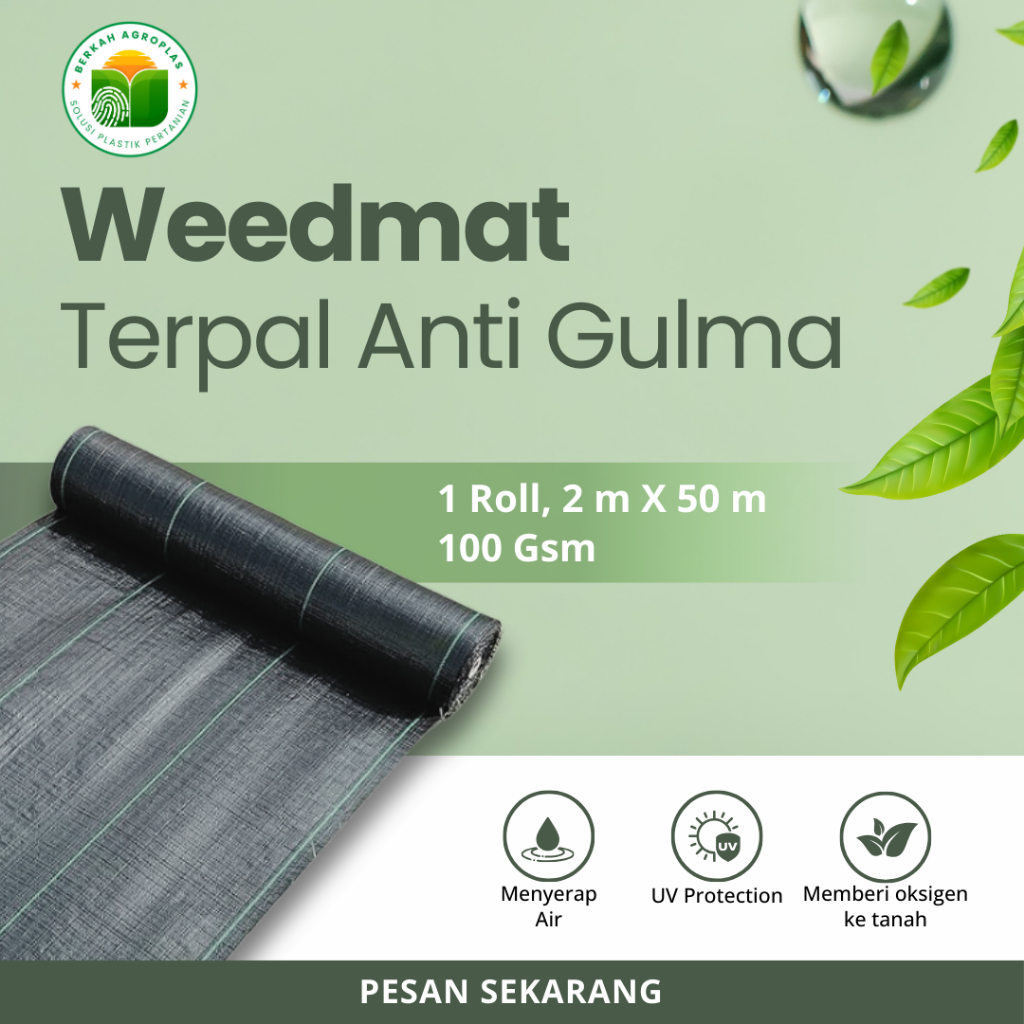 Weedmat Lebar 2 Meter/ Terpal Anti Gulma - Ground Cover -  Weedmat Roll