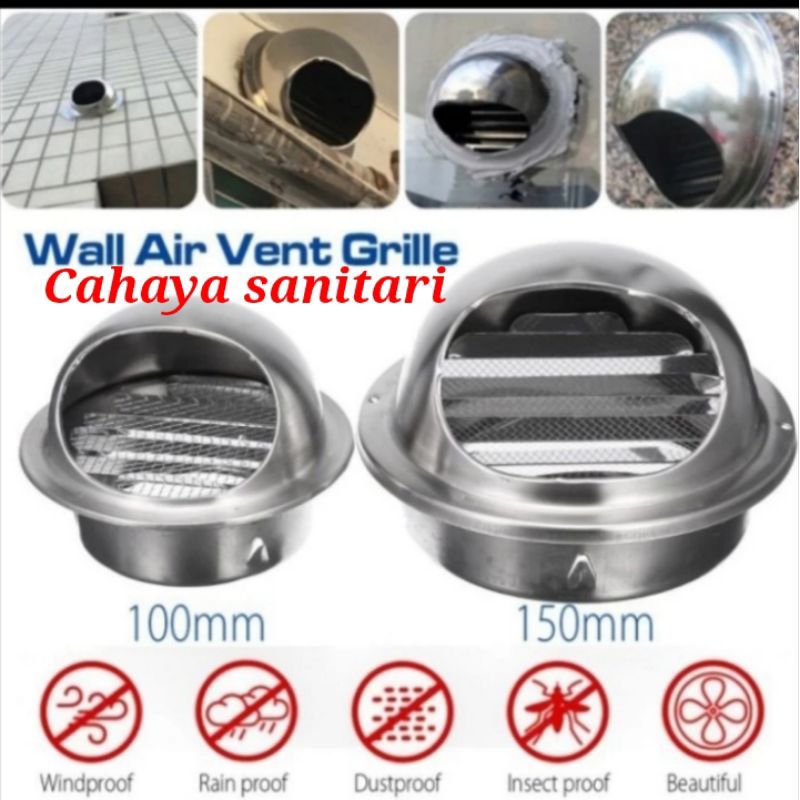 Grill bulat ducting alumuniun / wall air vent ducting / penutup pentilasi udara flexible