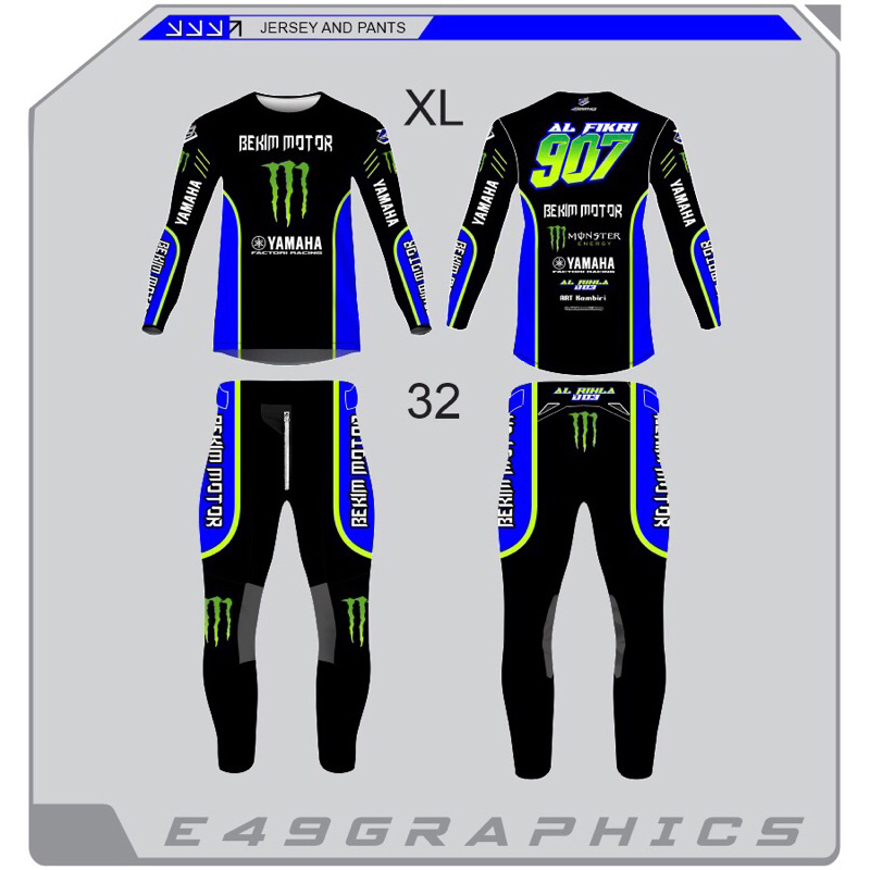 JERSEY SETELAN MOTOCROSS TRAIL ADVENTURE ORIGINAL