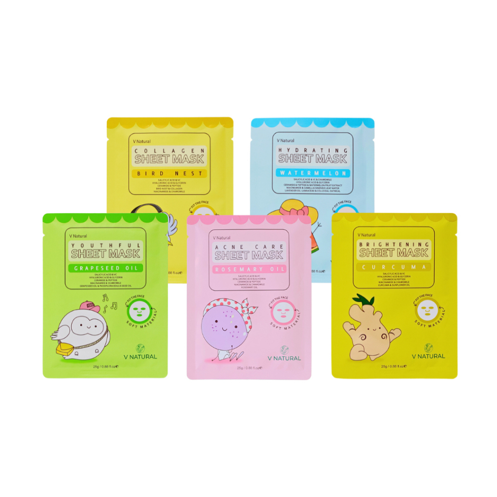 V NATURAL SHEET MASK 25gr