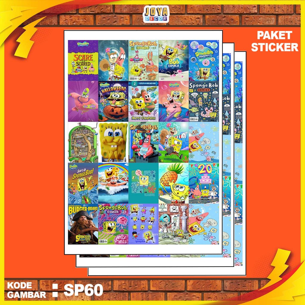 

GAMBAR STICKER SPONGEBOB3 / STIKER SPONGEBOB3 / PAKET STIKER SPONGEBOB3 PER 25 PCS / KODESP60