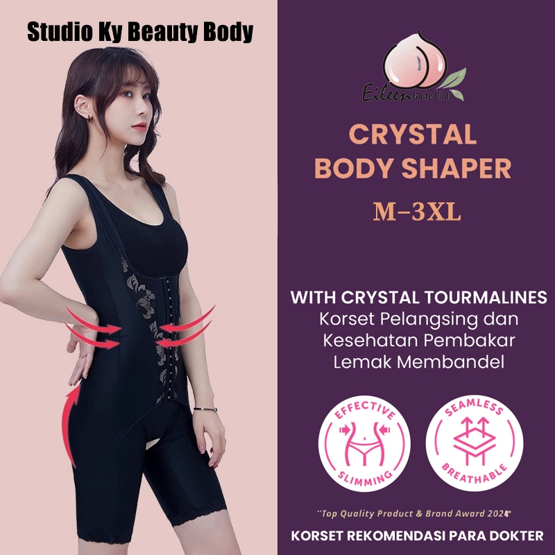 Tourmaline Full Body Shaper / Korset Seluruh Badan / Pembentuk Badan / Pakaian Pelangsing