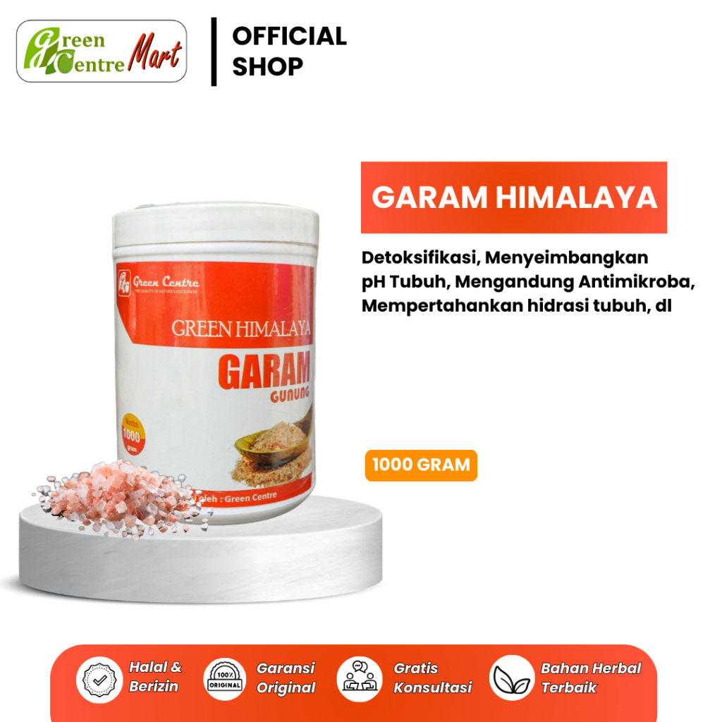 

GARAM HIMALAYA 1KG ORGANIK MURNI ASLI ORIGINAL HALUS GARAM HIMALAYA KASAR GARAM DAPUR ALAMI SEHAT