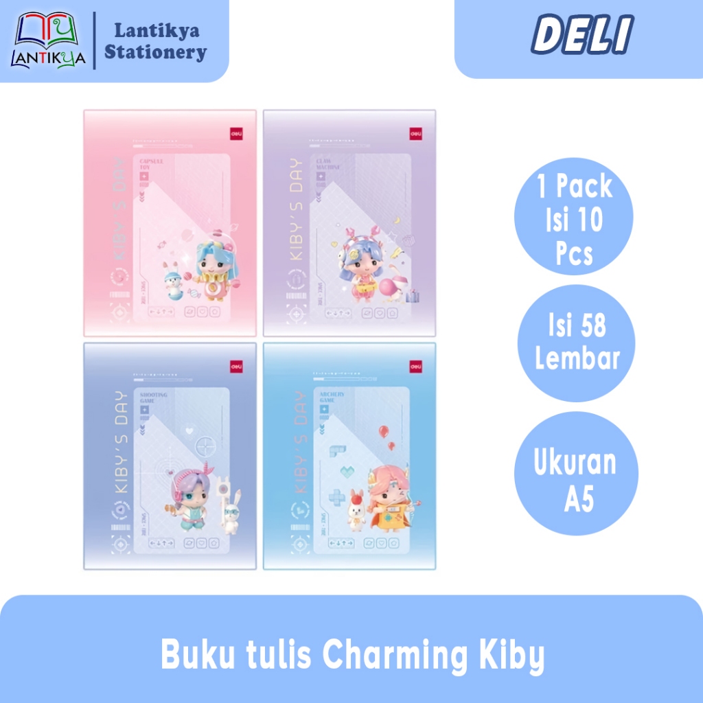 

[1 PACK] Buku Tulis DELI 58 Lembar Charming Kiby / CNA 558 980