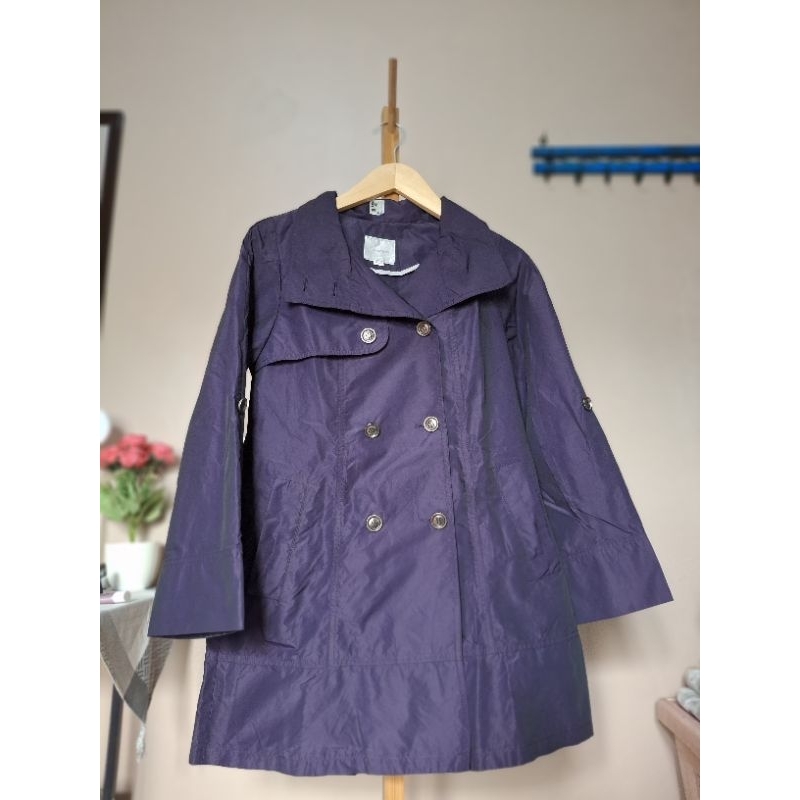 COAT PREMIUM PARASUT ungu terong