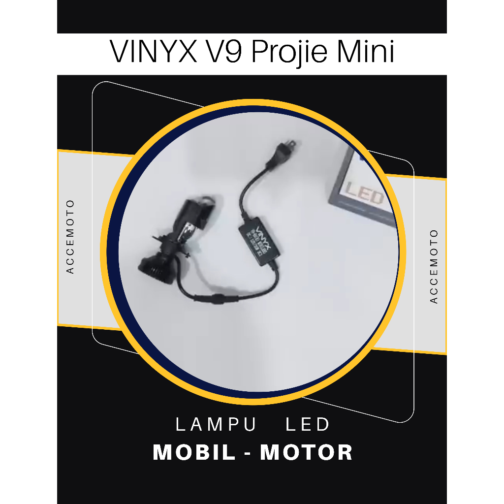 lampu LED h4 vinyx V9 motor dan mobil projie mini LED satuan