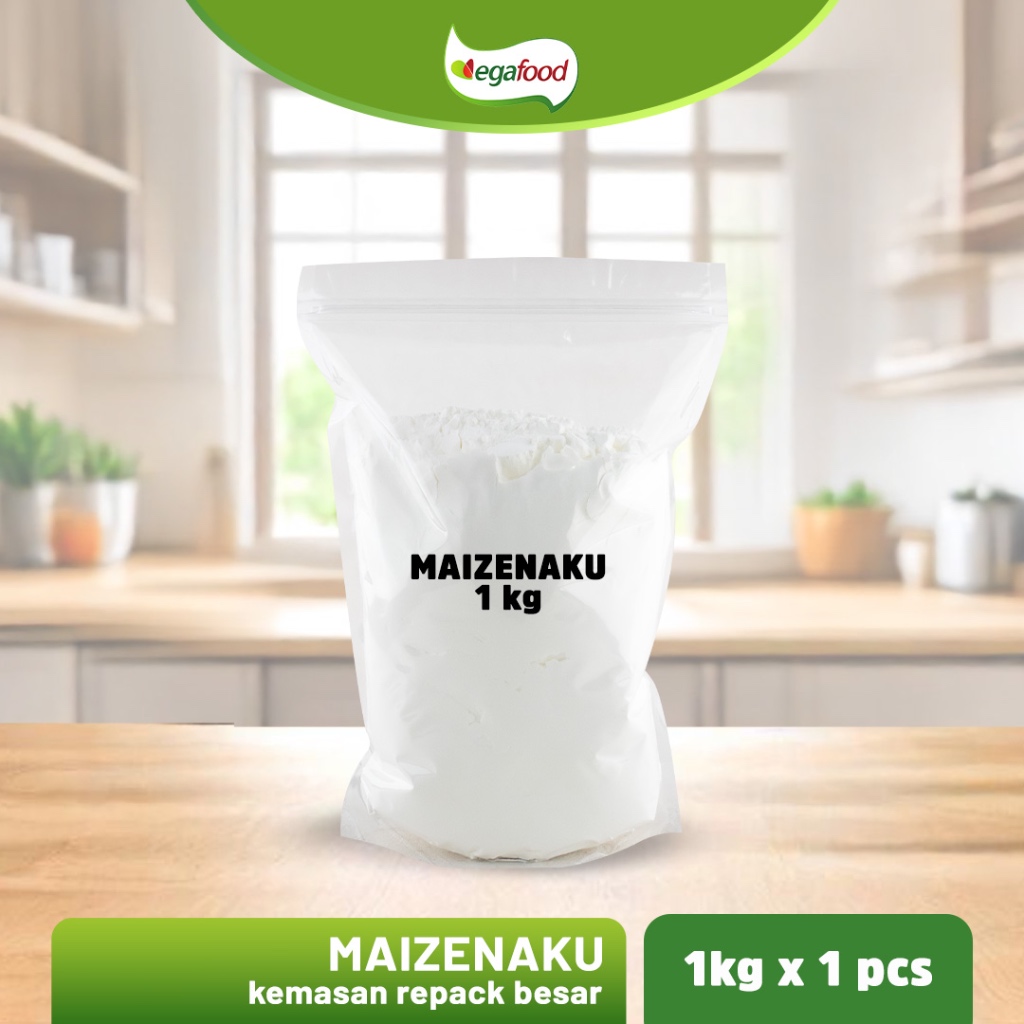 

MAIZENAKU / Tepung Pati Jagung / Tepung Maizena 1 kg Repack