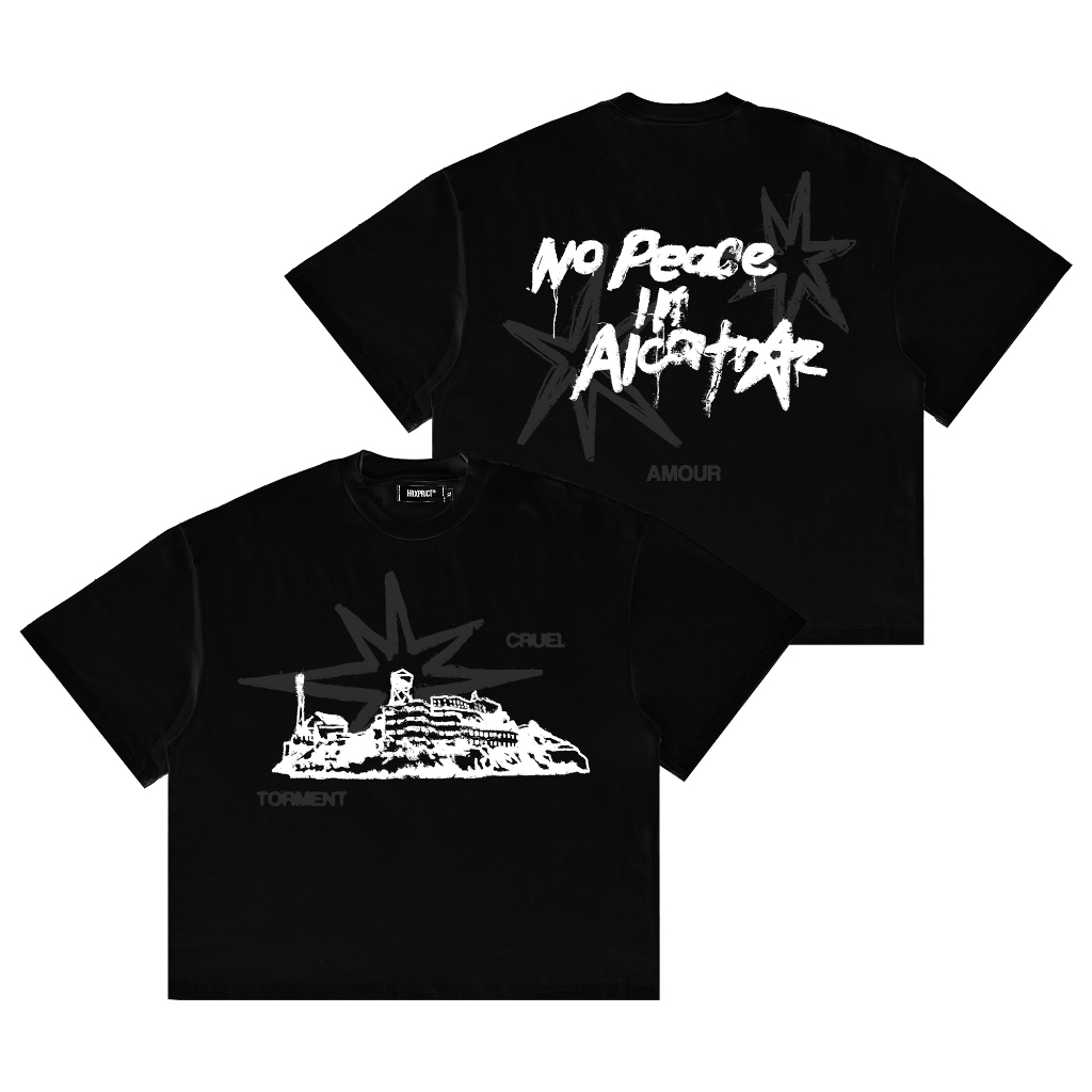 HRX | Kaos T-Shirt Boxy Fit Heavyweight 16s ‘ALCATRAZ’ / Boxy Oversize