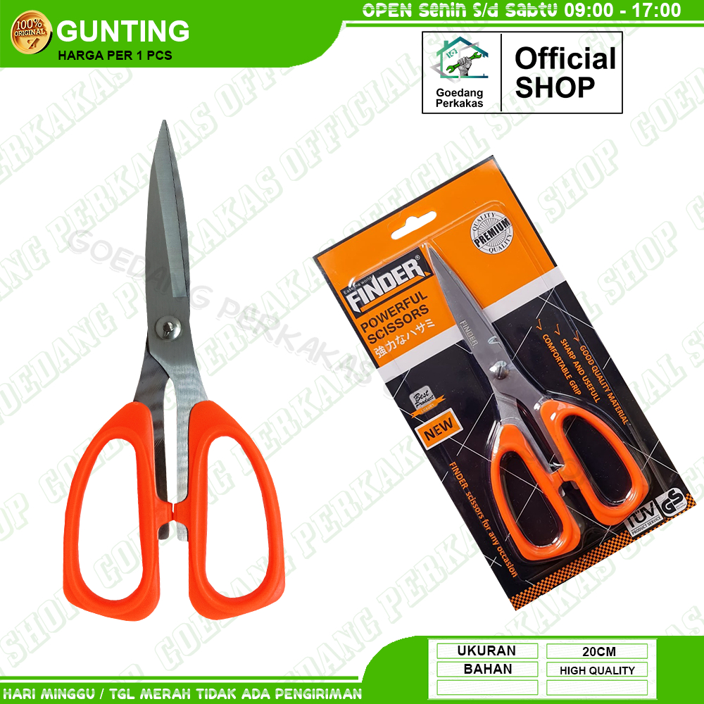 

Gunting Stainless Steel Finder 20Cm / Gunting Serbaguna / Scissor