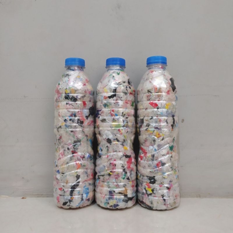 Ecobrick Botol Al Ma Soem 600ml 200-250gram Plastik Kresek Bersih