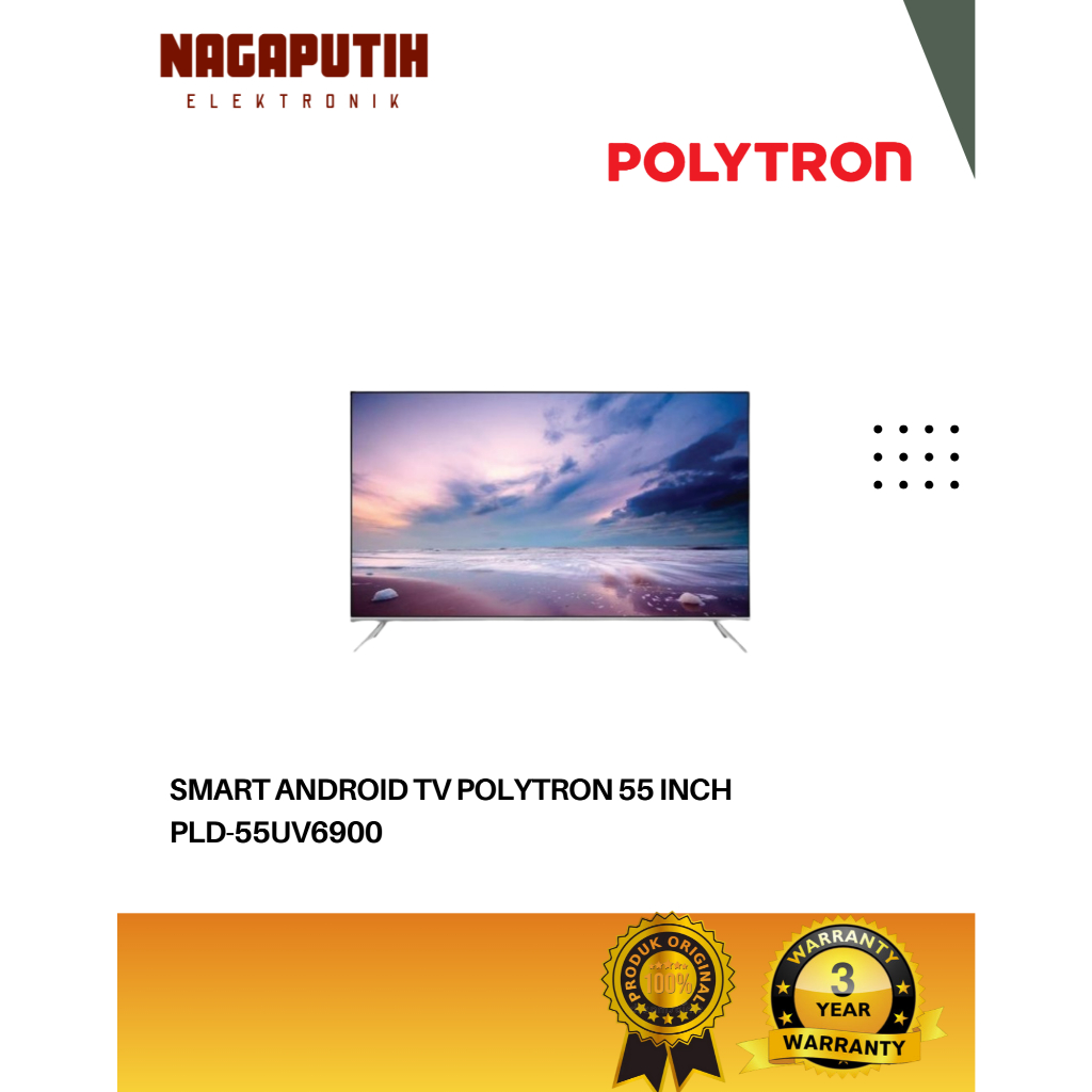 POLYTRON Smart Android TV 55 INCH PLD-55UV6900 DIGITAL TV 4K UHD