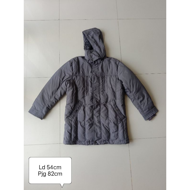 [size L] Preloved Man winter coat CURRENT STAGE jaket pria dewasa musim dingin grey abu