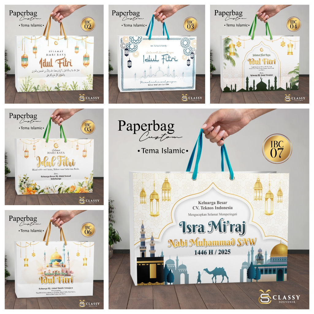

PAKET PAPERBAG CUSTOM BRIDESMAID - TAS PAPER BAG SOUVENIR ISLAMIC - PAPERBAG MURAH
