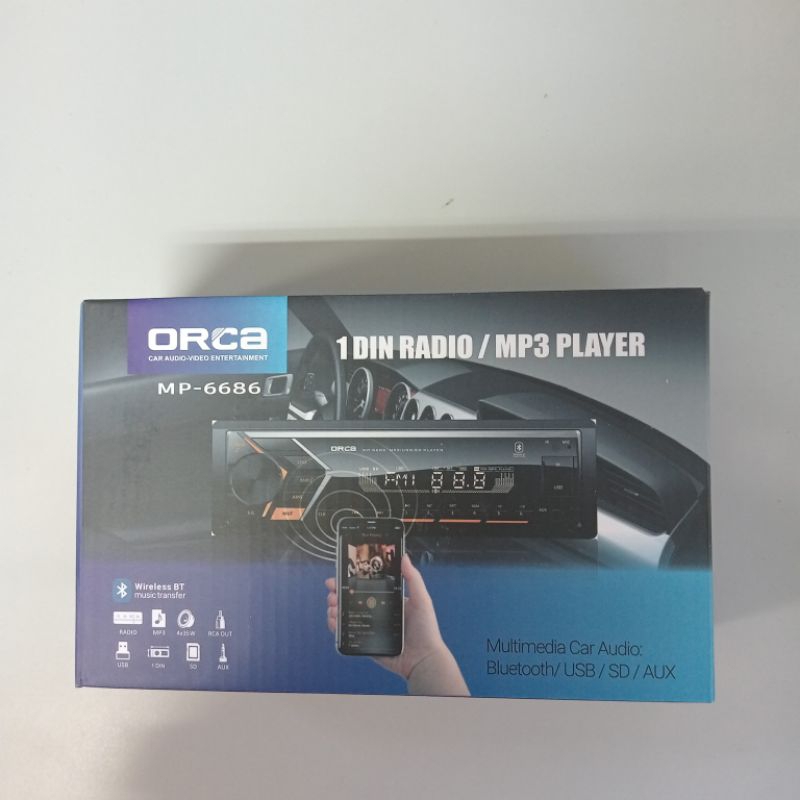 TAPE Orca MP 6686 / SINGLE DIN ORCA TAPE / SINGLEDIN ORCA / ORCA SINGLE DIN TAPE