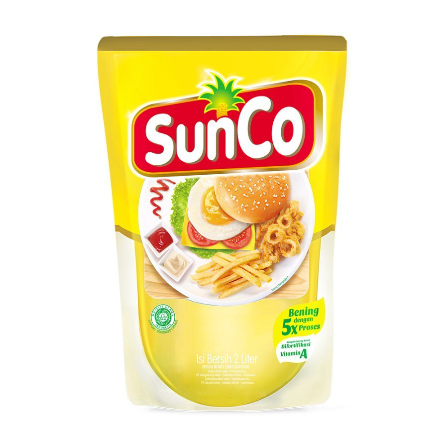 

Minyak goreng sunco 2 liter 1 dos