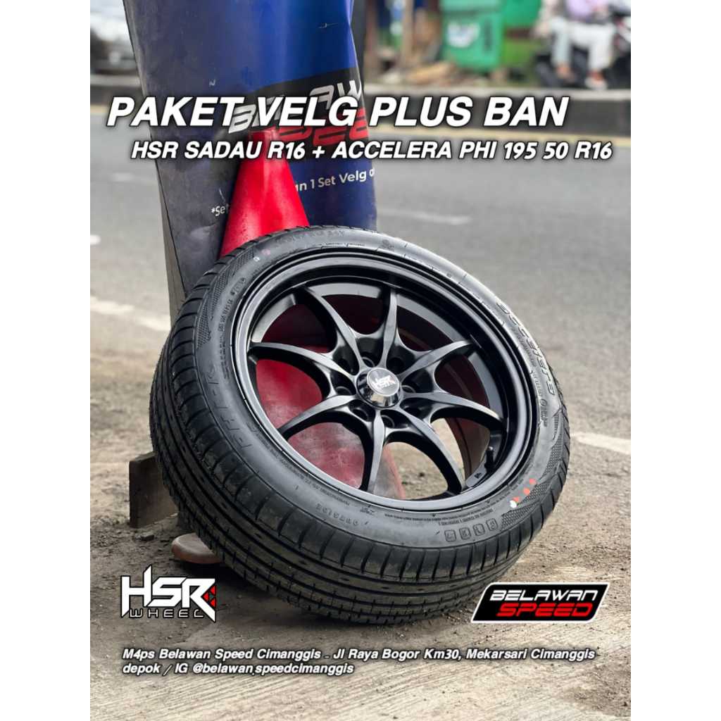 Paket velg mobil plus ban ring 16 untuk Brio Jazz Mobilio Yaris Dll r16