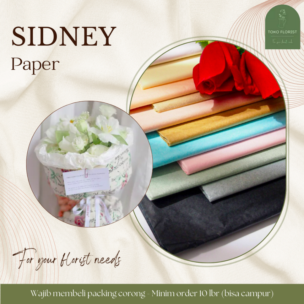 

GROSIR Kertas Buket Wrapping Bunga SYDNEY PAPER isi 20 lembar