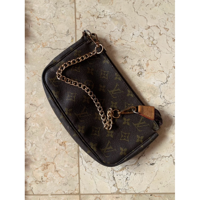 LV Pochette Mini Shoulder Bag Monogram Ori Authentic (JUAL RUGI)