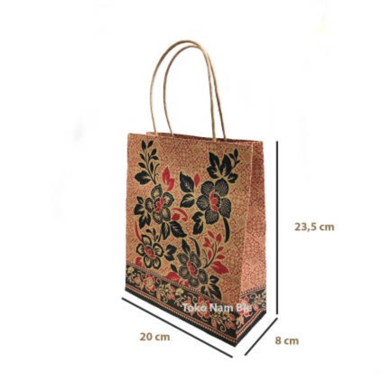 

paper bag tali motif A okey( 240 x 220 x 80) mm @pcs