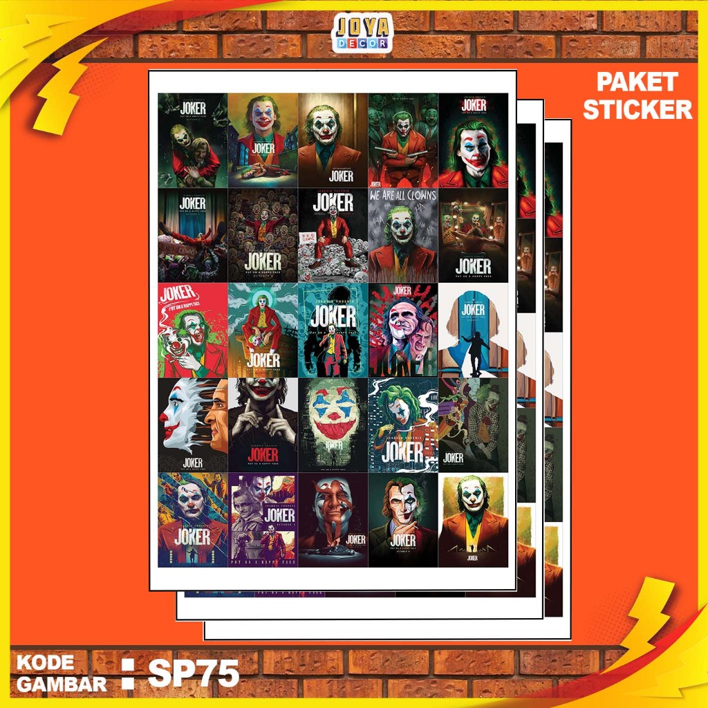 

GAMBAR STICKER JOKER / STIKER JOKER / PAKET STIKER JOKER PER 25 PCS / KODESP75