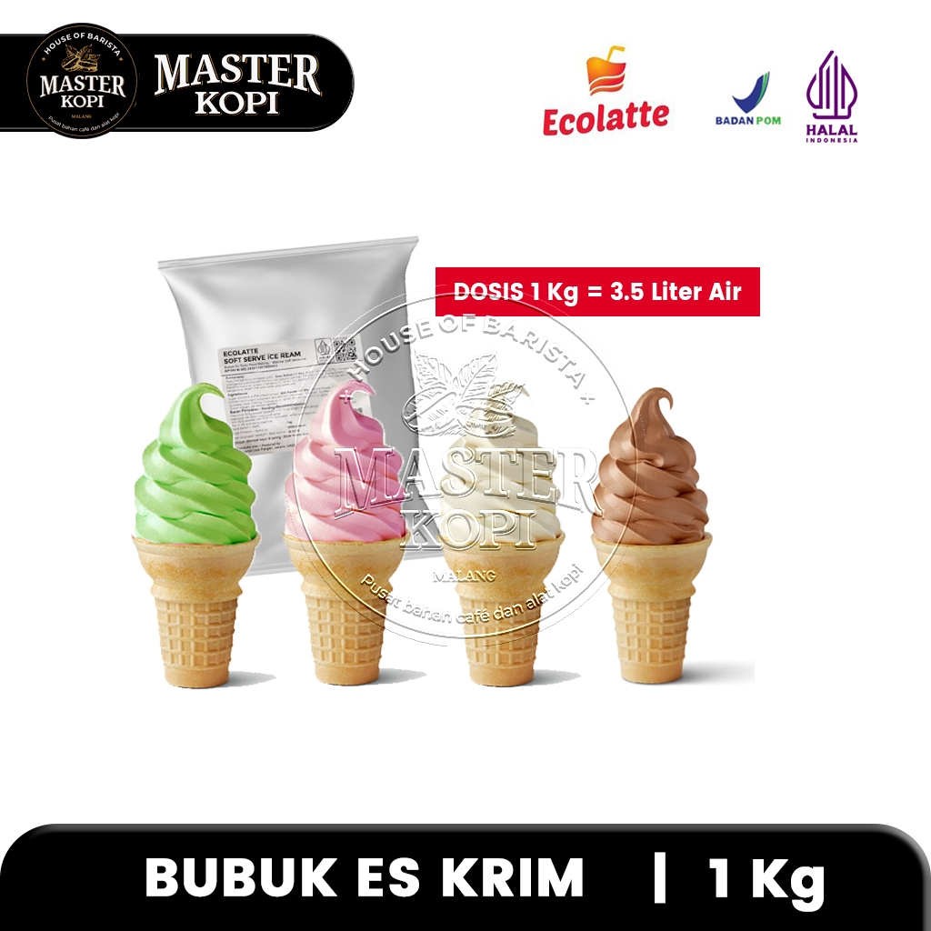 

Bubuk Ice Cream Ecolatte 1 Kg Soft Serve Ice Cream Powder Es Krim Instant