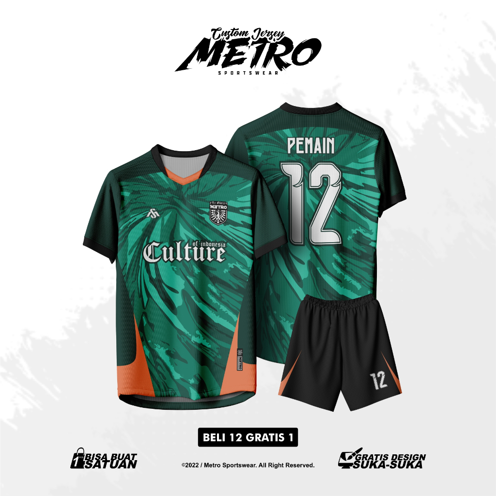 Jersey Futsal Free Custom Free Design Full Printing