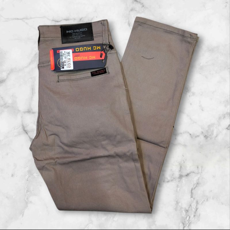 MC HUGO Celana CATTON Panjang Pria SLIM FIT Original