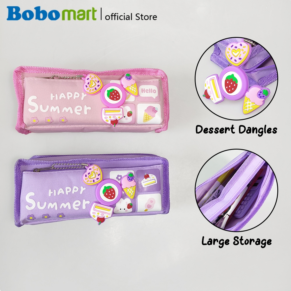 

BOBOMART Tempat Pensil Pen Case Pouch Motif Imut Kapasitas Besar Dengan Gantugan BT-2677