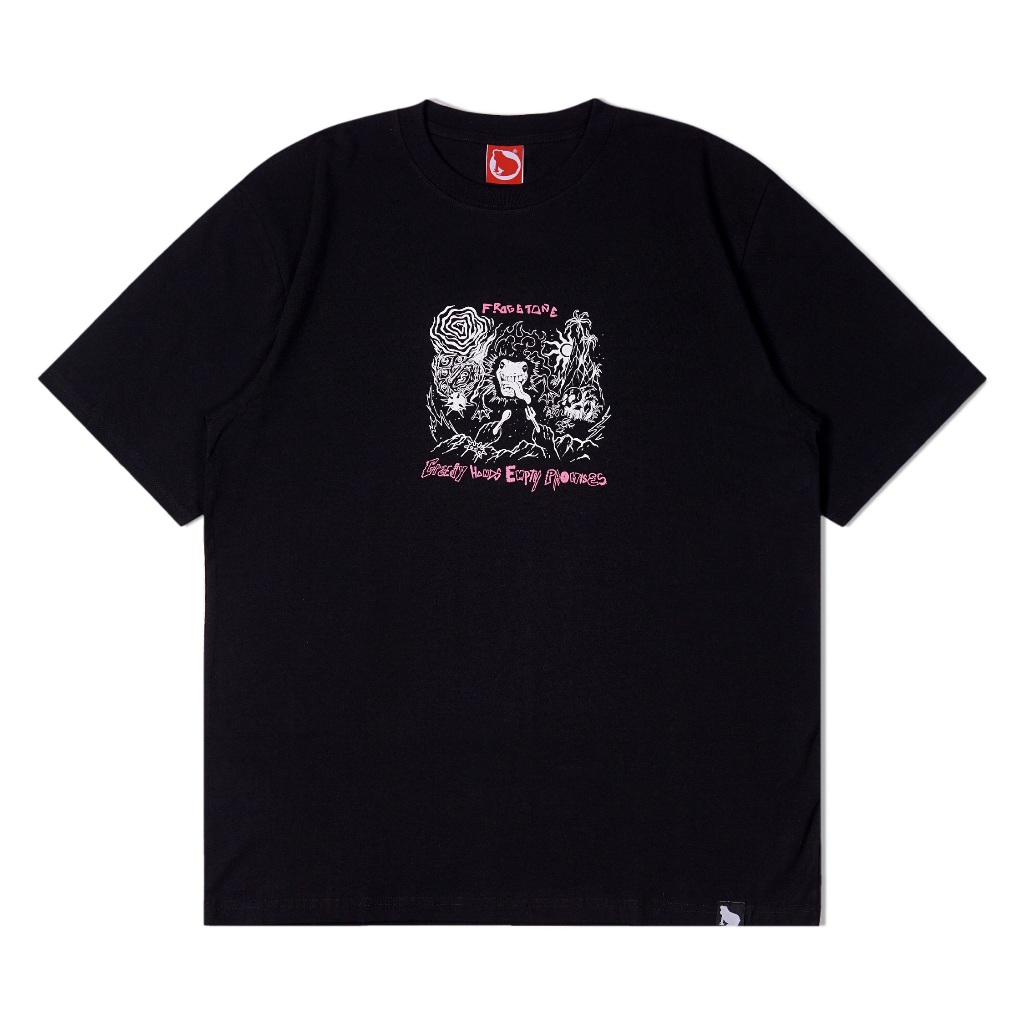 Frogstone - Ft.Greedy - Kaos pria hitam