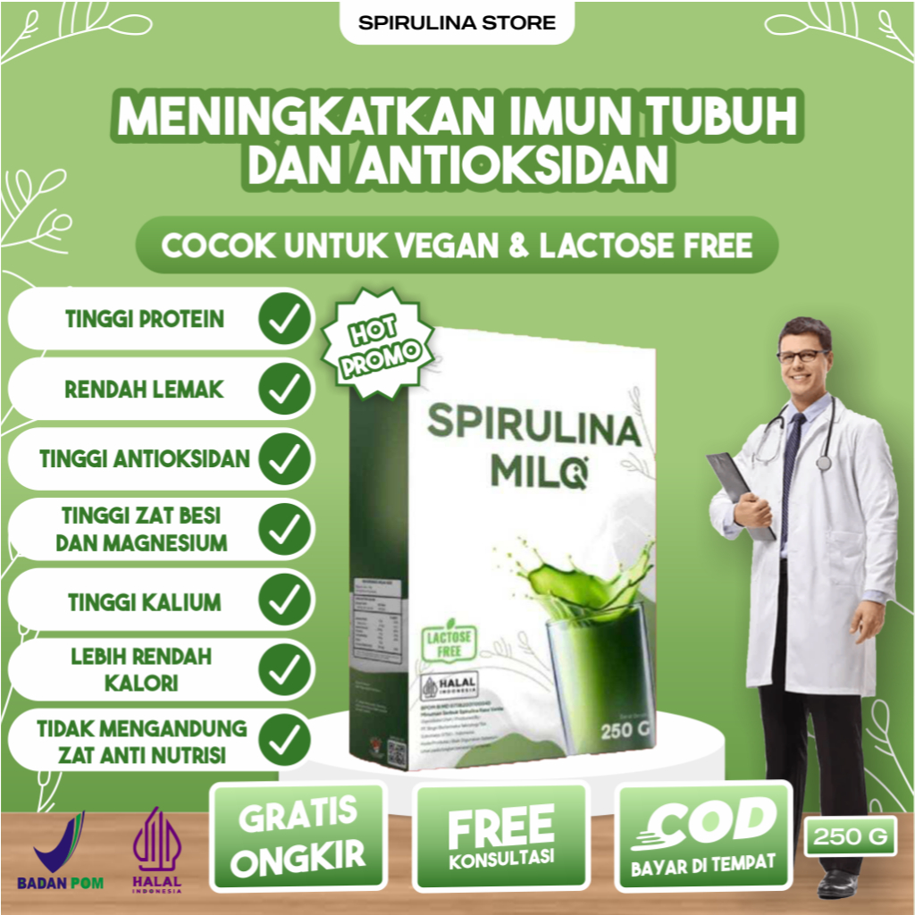 

Susu Kesehatan Imun dan Antioksidan Spirulina Milq Susu Spirulina Pertama di Indonesia