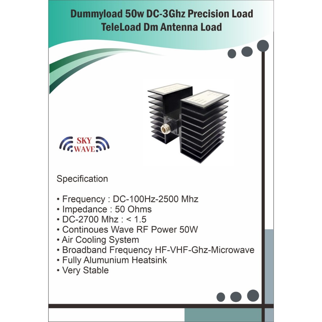 Dummy Load 50 Ohm 50W DC-3Ghz low SWR 50 Watt