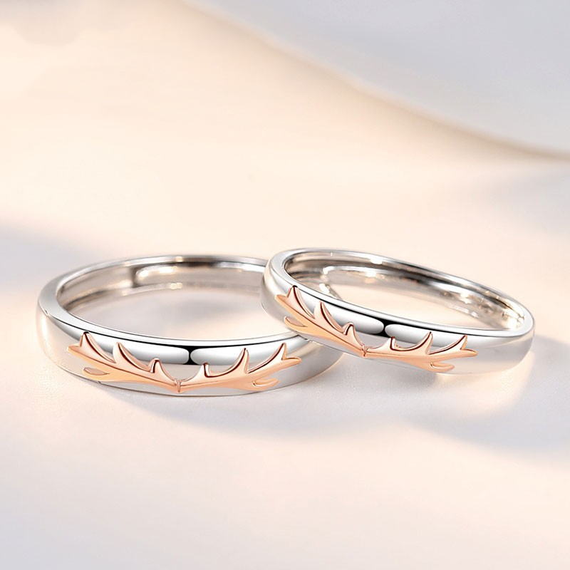 Cincin couple terbaru - Deer Love Model simple dan unik -Arctic Deer