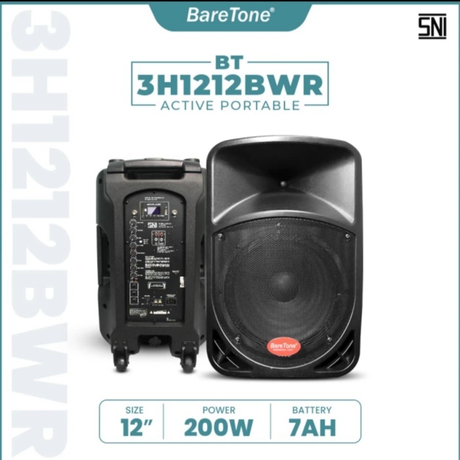 SPEAKER BARETONE PORTABLE BT-3H1212BWR/ BT3H1212BWR BLUETOOTH
