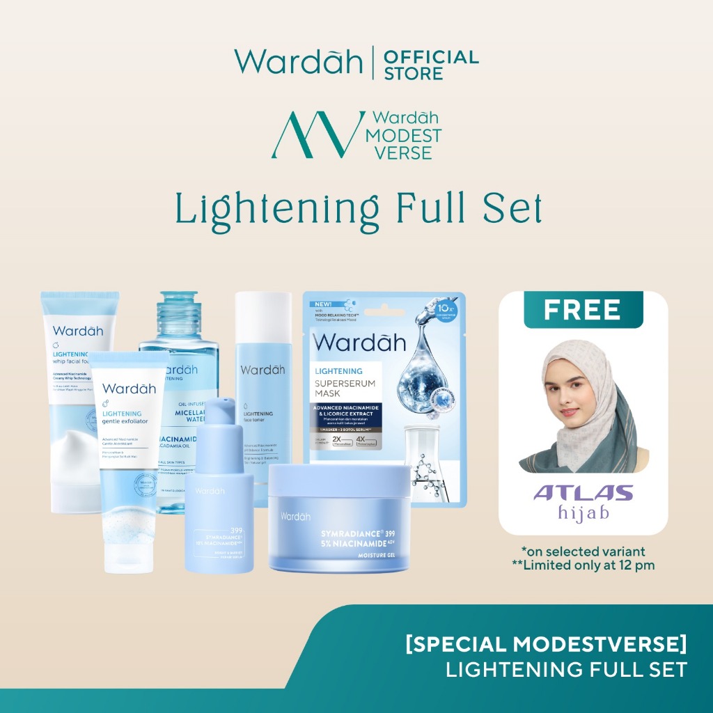 WARDAH Paket Regime Skincare Solusi Masalah Kulit All Series - Symradiance, Lightening, Perfect Brig