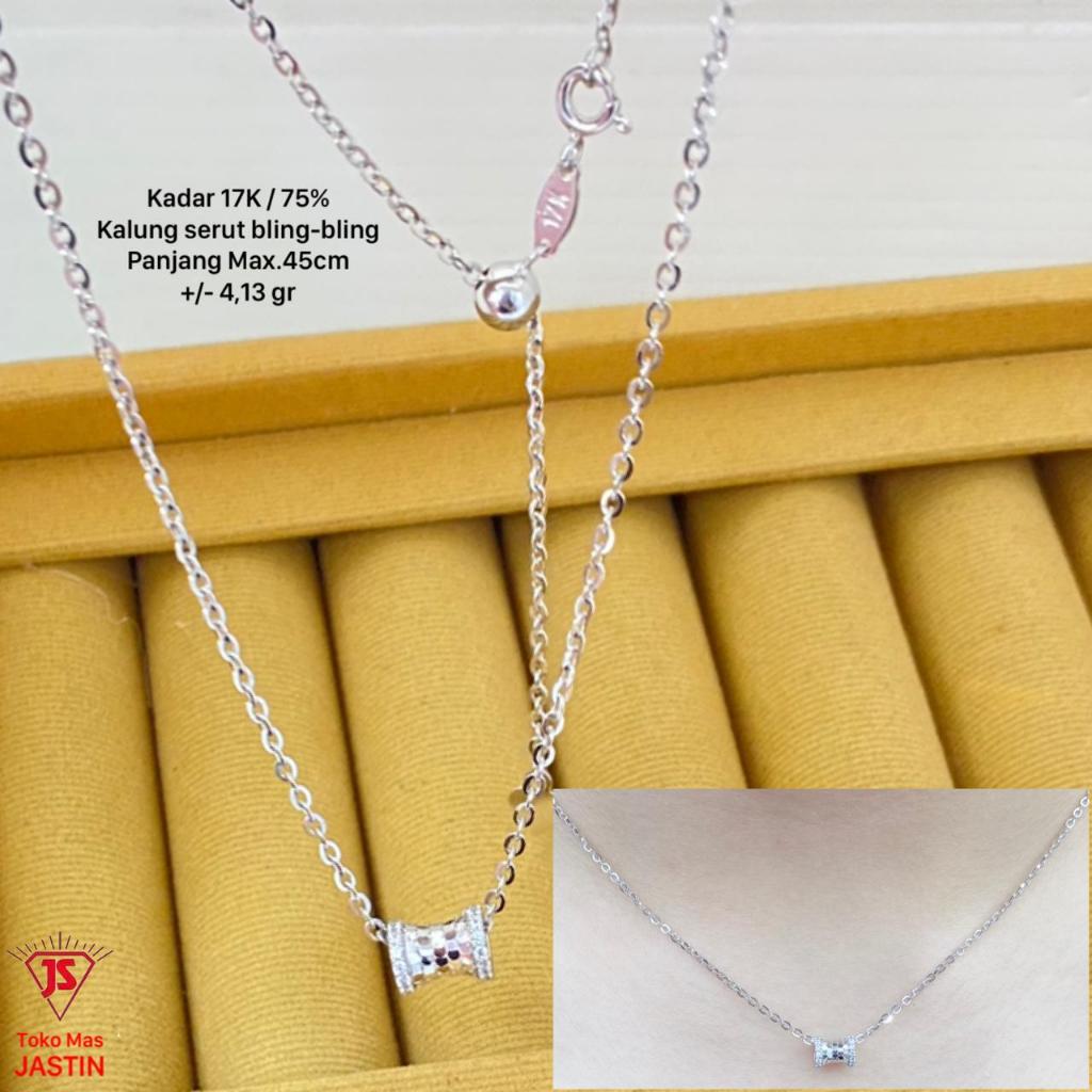kalung serut new fashion Putih dan Rosegold emas 75% /17k dan kuning emas 70% /16k