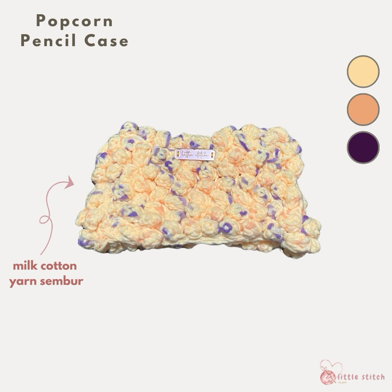 

Popcorn Pencil Case Crochet | Tempat Pensil Rajut Handmade