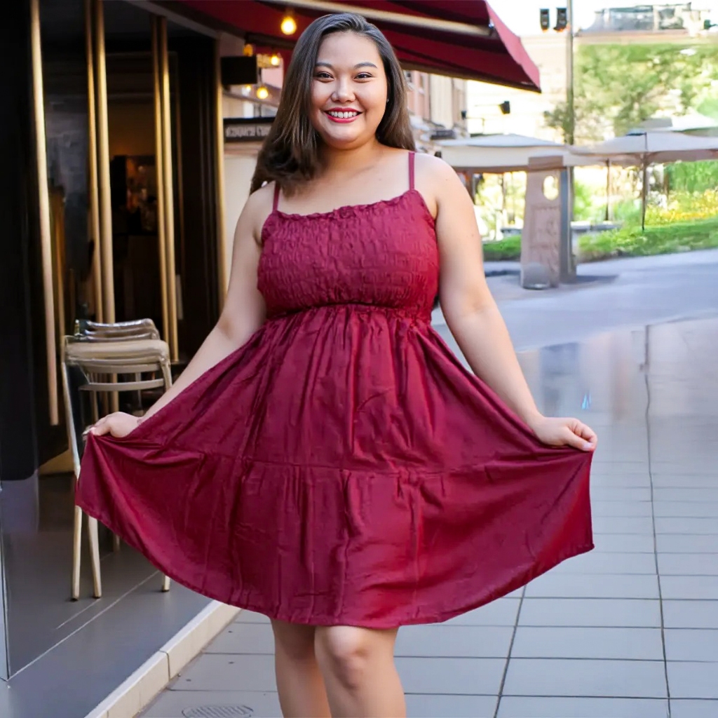 Daster kemben jumbo pendek canda wanita dress
