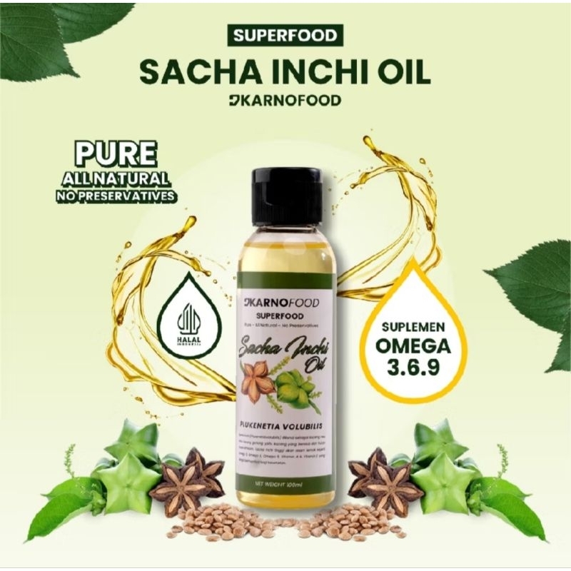 MINYAK SACHA INCHI OIL 100ML ORIGINAL HERBAL KESEHATAN DAYA TAHAN TUBUH