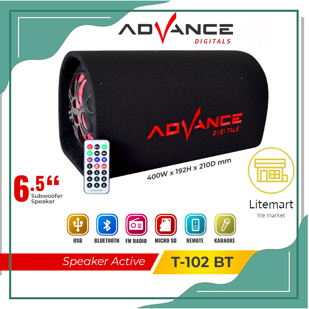 ADVANCE SPEAKER PORTABLE 6'' T-102 BT / T-102 BT PRO MIC