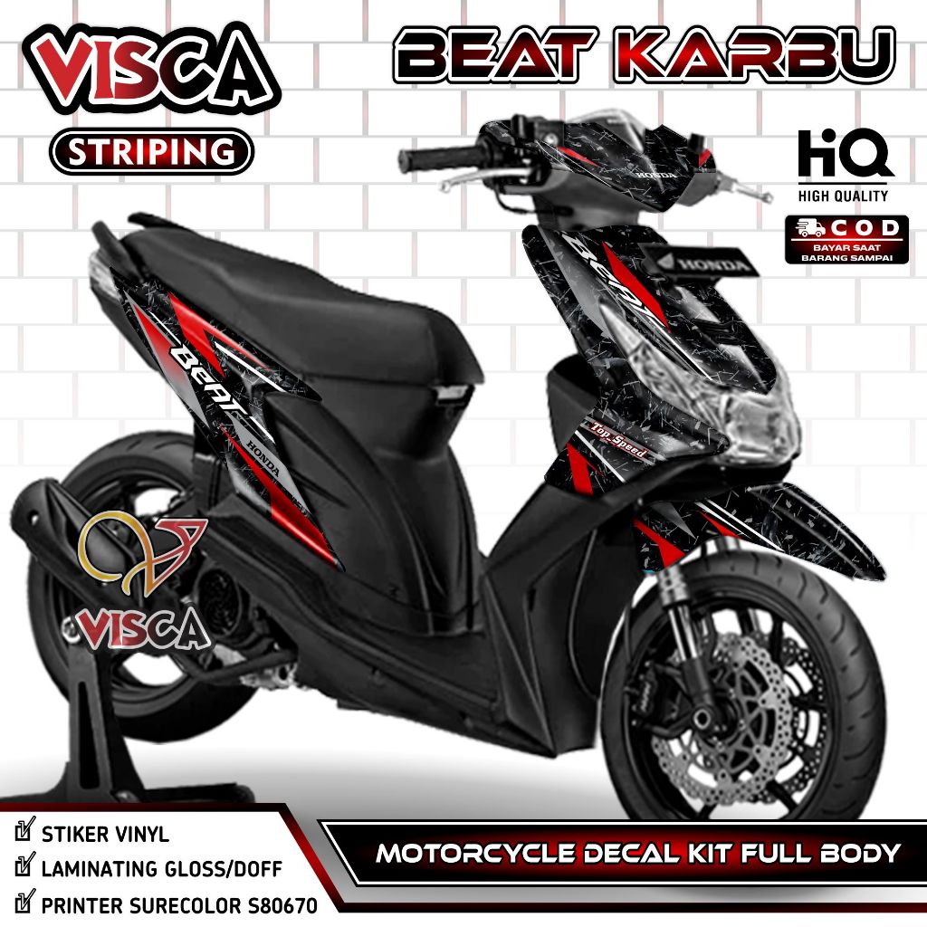 Decal Beat Karbu - Stiker Beat Karbu - Dekal Beat Karbu Full Body - Striping Beat Karbu Variasi - De