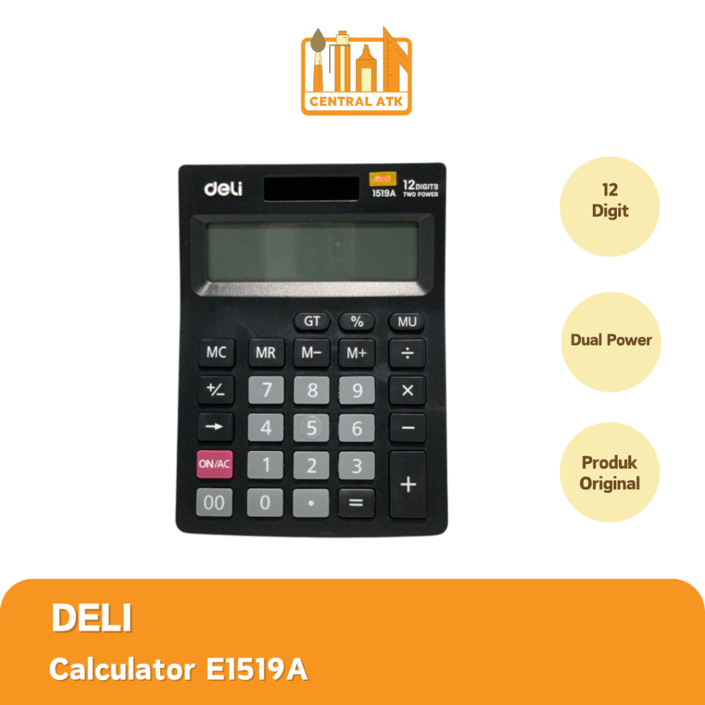 

DELI CALCULATOR | KALKULATOR E1519A BLACK