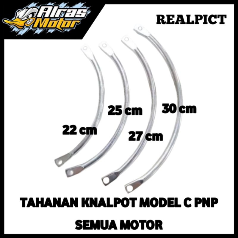 TAHANAN KNALPOT PANGKON KNALPOT MODEL C FULL BESI CROM PNP MOTOR MATIC HEREX BEBEK CRF KLX
