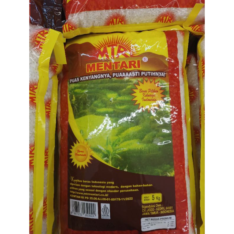 

Beras Mentari 5Kg Premium - Beras Berkualitas Tinggi - Beras, Pulen