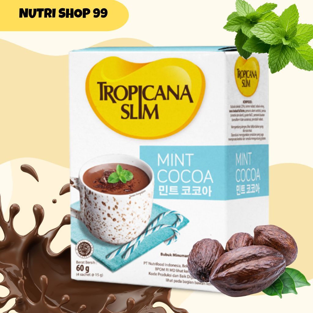 

Tropicana Slim Mint Cocoa 4 Sachet Minuman Coklat