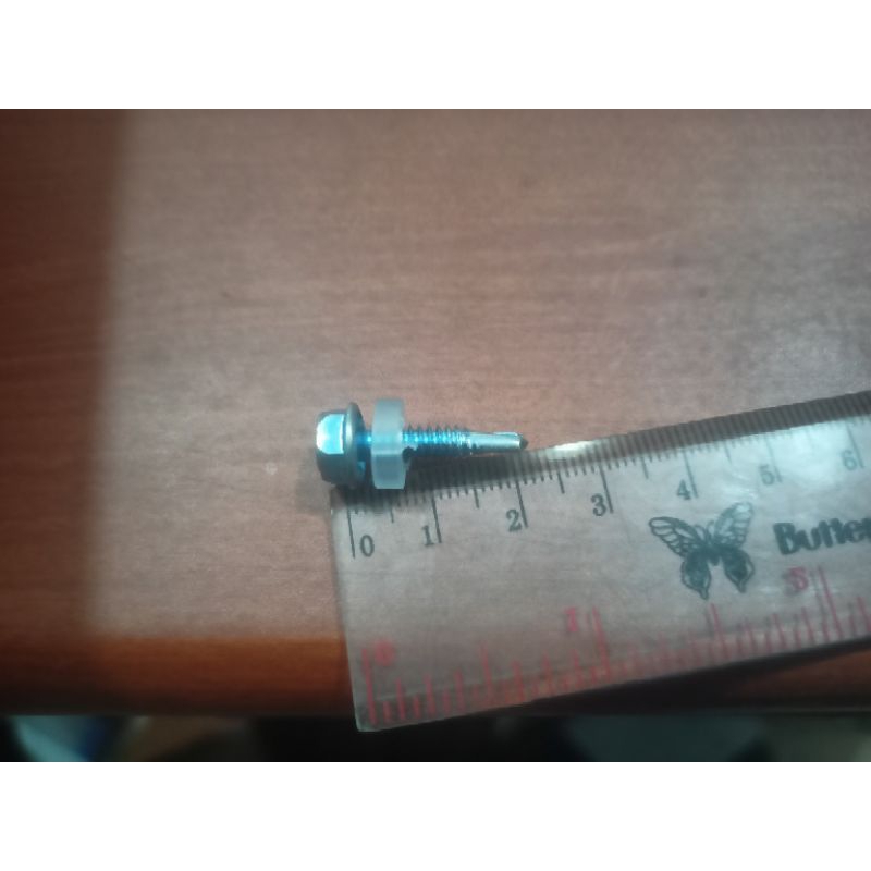 baut roofing skrup baja ringan 12 x 20/ roofing putih 2cm