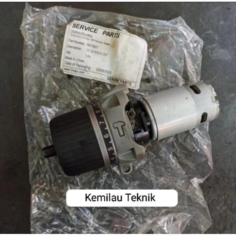 Motor & Gear Mesin Bor Cordless Black Decker BCD003 / BCD704 Gir Armature Baterai Battery Tembok 20V