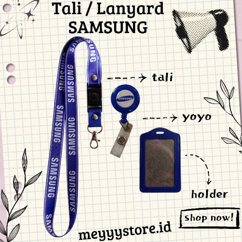 

READYYY Tali ID CARD SAMSUNG Biru / Lanyard SAMSUNG [STOCK MELIMPAH] Termurahhh Harga Grosir!