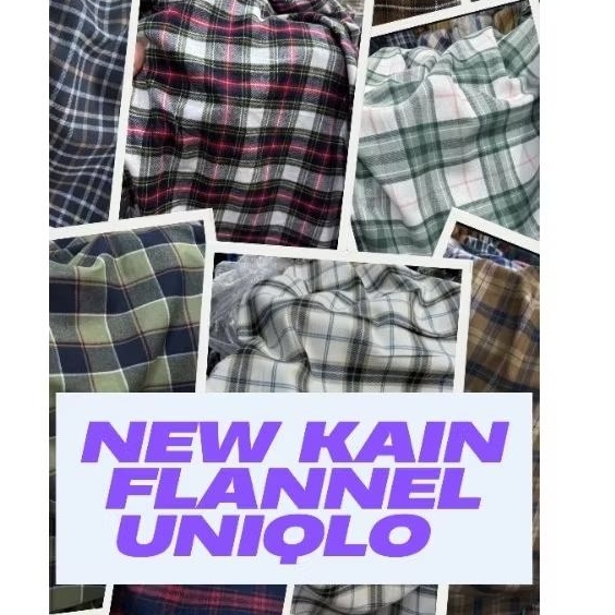 Bahan flannel katun UNIQLO/kain flannel UNIQLO
