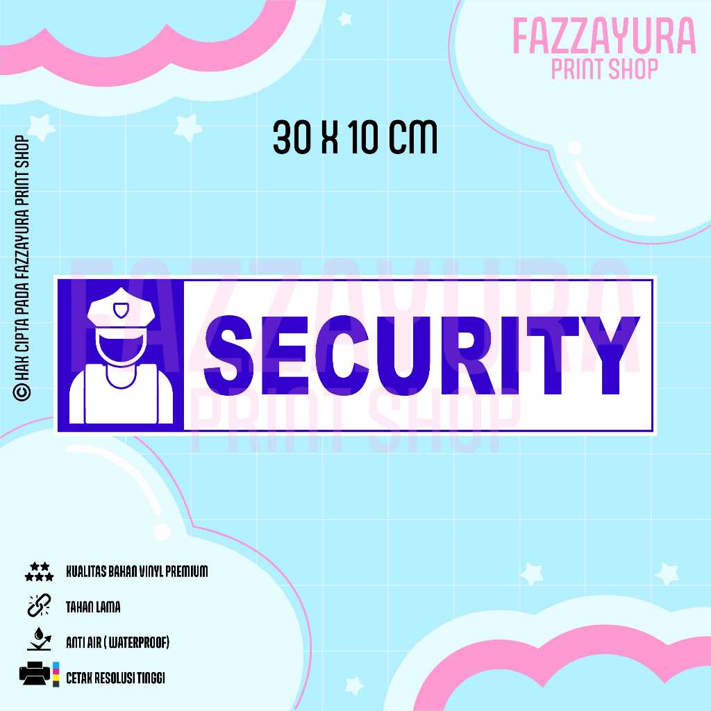 

STICKER SECURITY 30 X 10 CM
